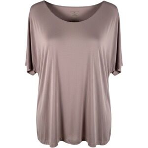 j jill elliptical tee 2 layer‎ supersoft L fawn pink minimalist loungewear quiet